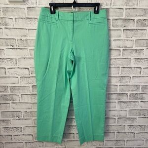 NWOT Women’s Talbots PERFECT CROP CURVY green apple color casual pants Size 6